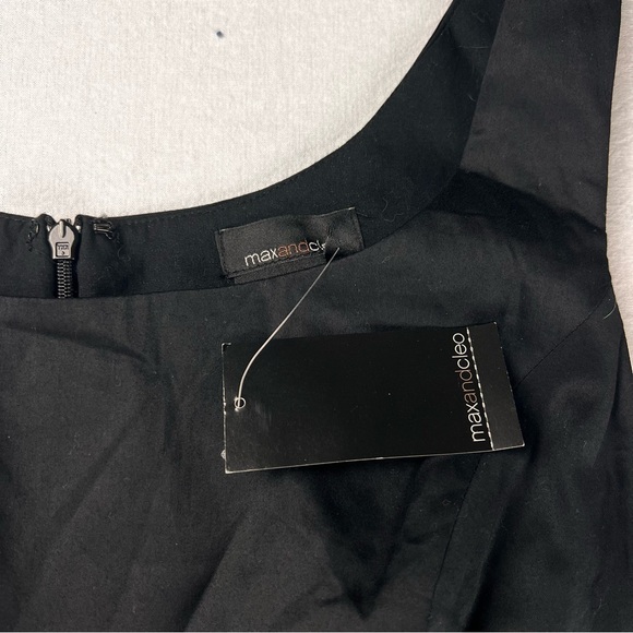 Max and Cleo Chic Black Sleeveless Dress With Geometric Hem Cutouts Formal 14 - Picture 5 of 8